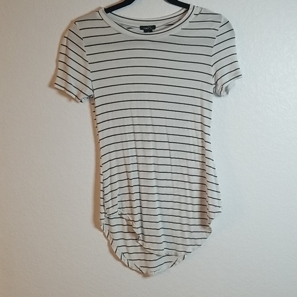 White and black striped shirt